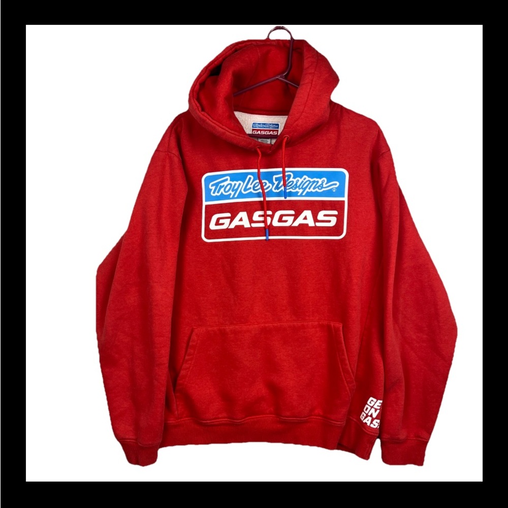 Troy Lee Designs GasGas Team Stock‎ Hoodie Men’s XL Red Heather Motocross Lined